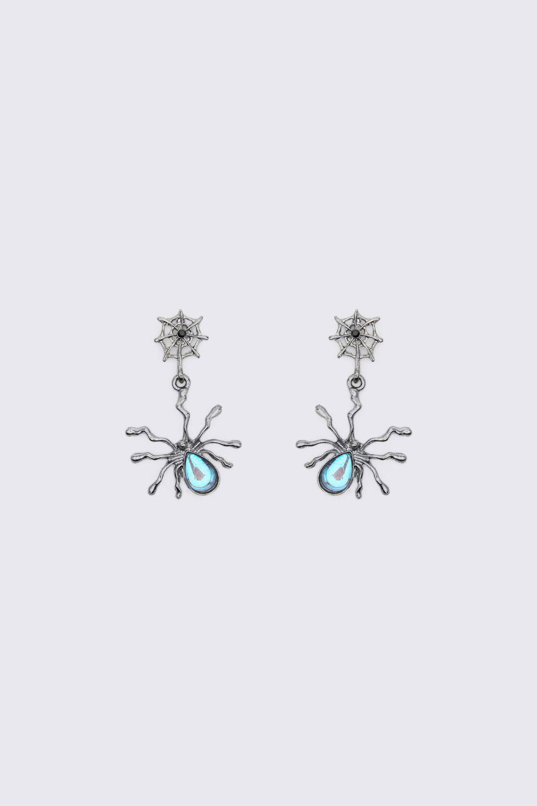 Dangerfield - Spider & Web Earrings - gunmetal