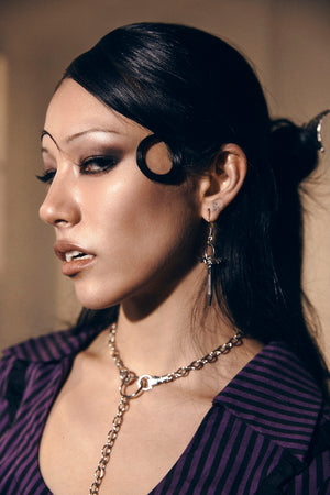 Dangerfield - Bat Dagger Earrings - silver