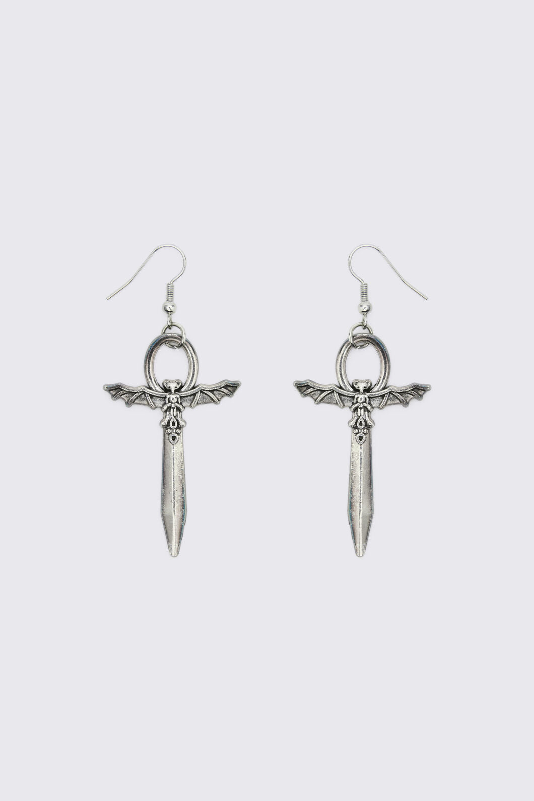 Dangerfield - Bat Dagger Earrings - silver