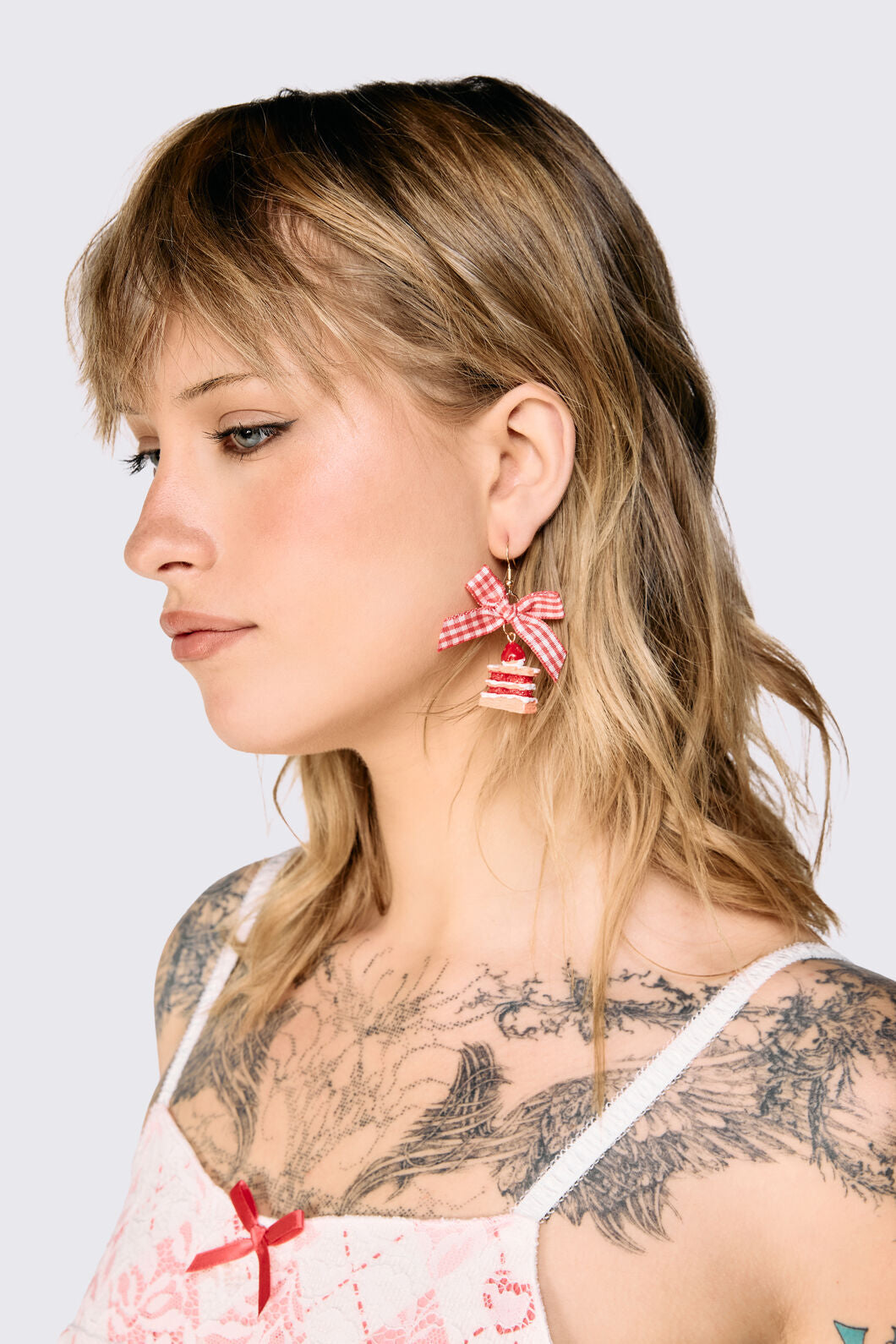 Dangerfield - Cake Bow Earrings - red