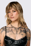 Dangerfield - Chainmail Loop Drop Necklace - silver