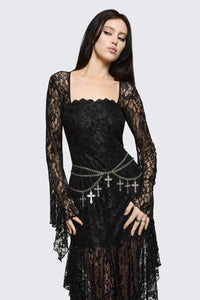 Dangerfield - Crucifix Chain Belt - silver