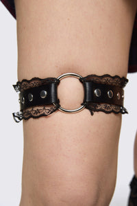 Dangerfield - Lacey Leg Garter - black