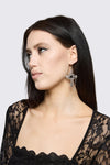 Dangerfield - Gothic Cross Chain Earrings - silver