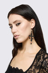 Dangerfield - Black Cross Bead Earrings - black