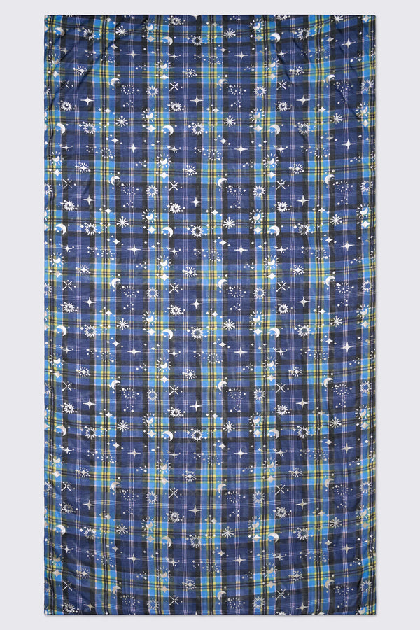 Dangerfield - Stellar Tartan Foil Scarf - midnight