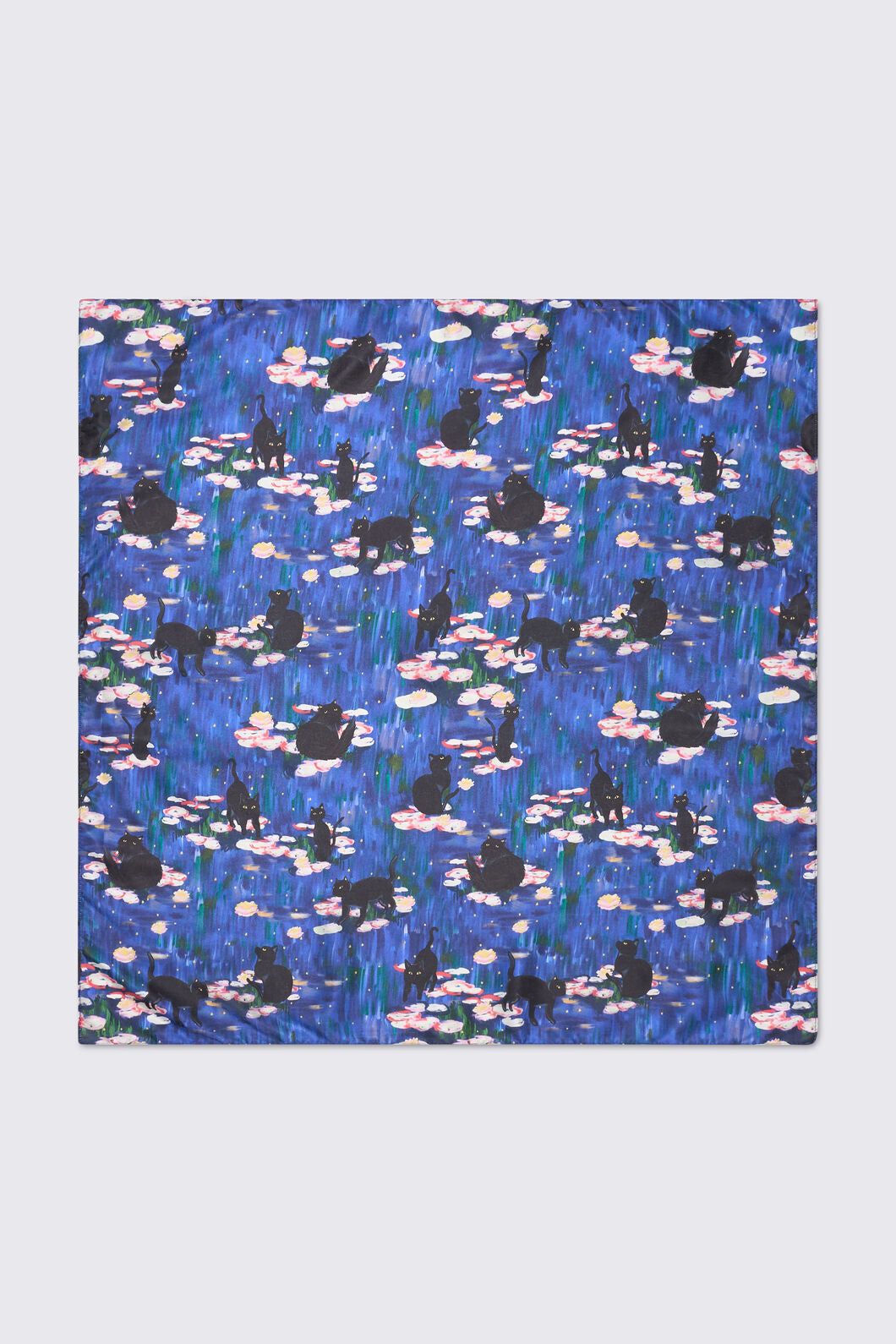 Dangerfield - Cat Noir Satin Scarf - blue