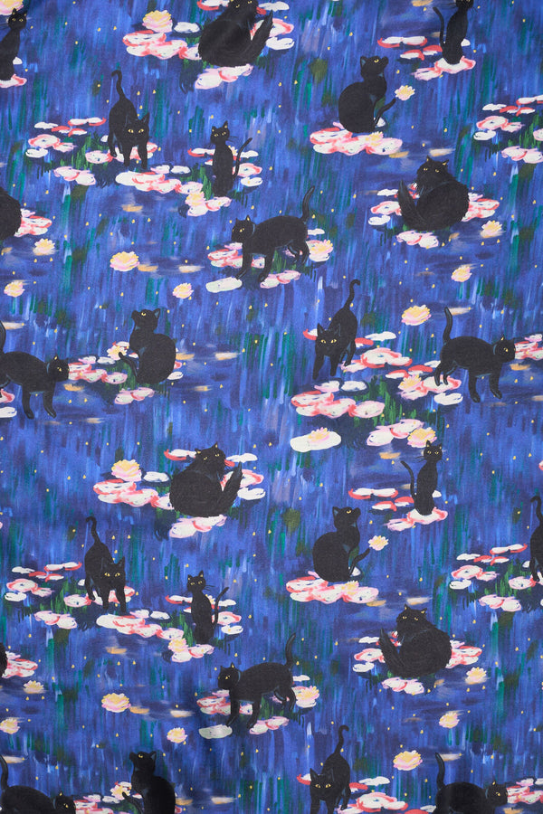 Dangerfield - Cat Noir Satin Scarf - blue