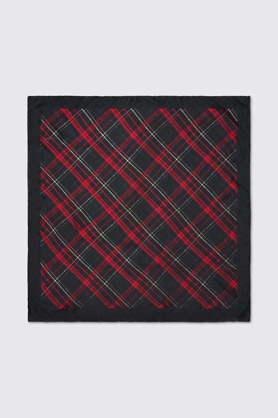 Dangerfield - Treasured Tartan Satin Scarf - black