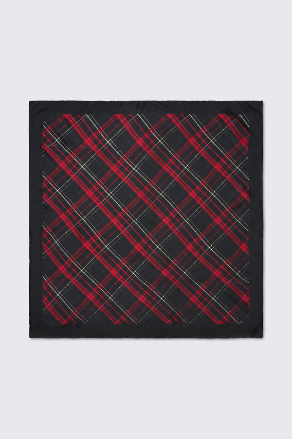 Dangerfield - Treasured Tartan Satin Scarf - black