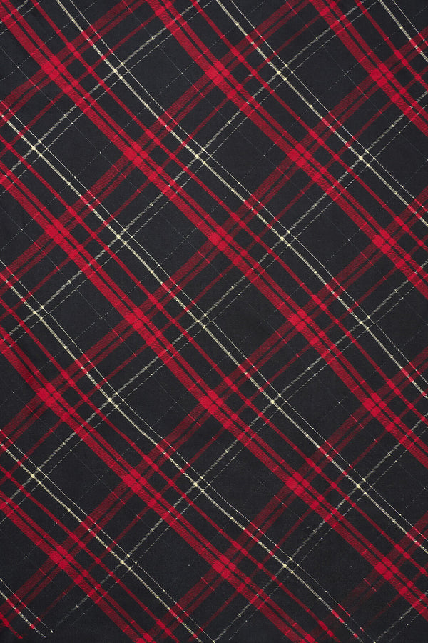 Dangerfield - Treasured Tartan Satin Scarf - black