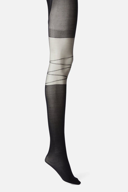 Dangerfield - Garter Look Tights - black