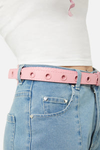 Dangerfield - Narrower Eyelet Belt - pink