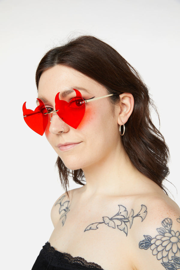Dangerfield - Red Devil Glasses - red