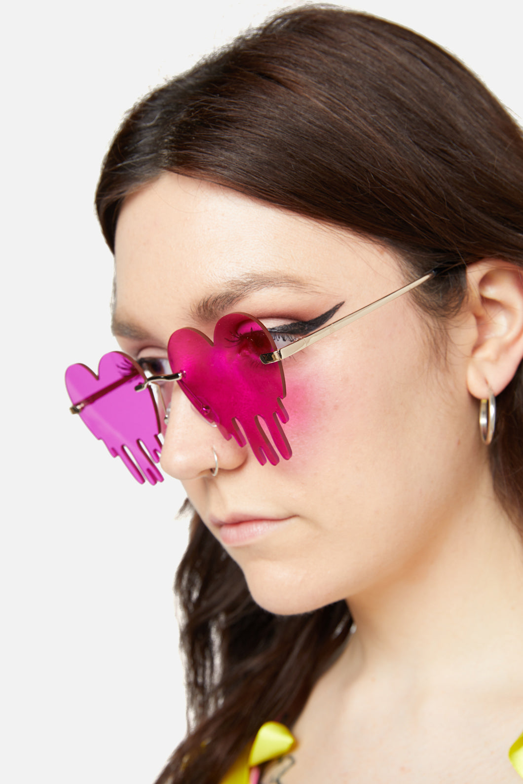 Dangerfield - Dripping Heart Glasses - hot-pink