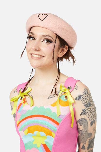 Dangerfield - Heart Beret - pink