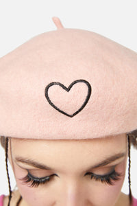 Dangerfield - Heart Beret - pink