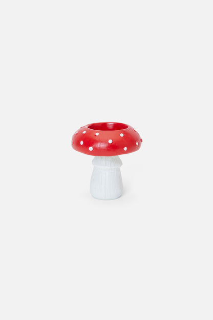 Dangerfield - Mushroom Tealight Candle Holder - red-white