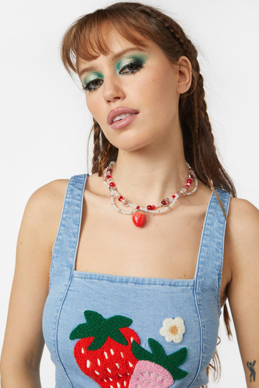 Dangerfield - Strawberry Jam Necklace - multi
