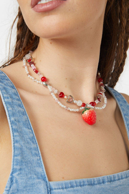 Dangerfield - Strawberry Jam Necklace - multi