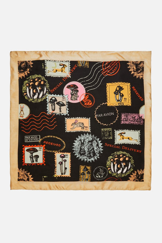 Dangerfield - Old Postal Satin Scarf - black