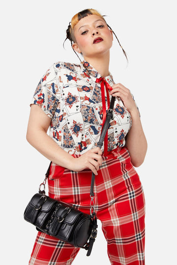 Lace Up Buckle Bag