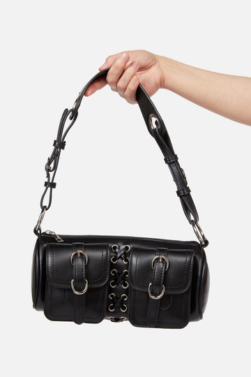 Lace Up Buckle Bag