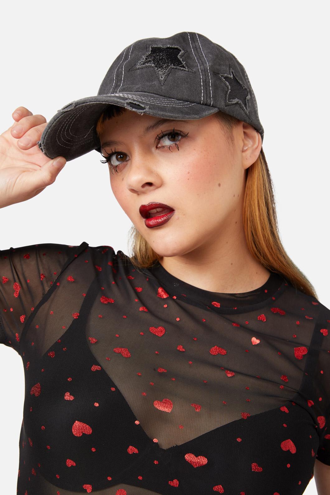 Dangerfield - Glitter Star Cap - black