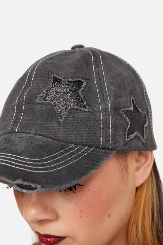 Dangerfield - Glitter Star Cap - black