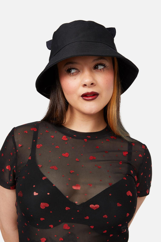 Dangerfield - Ears Bucket Hat - black