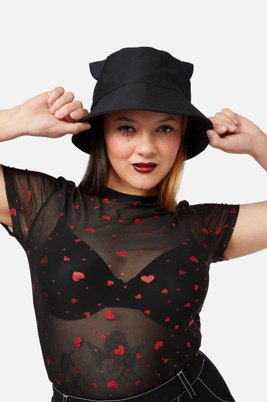 Dangerfield - Ears Bucket Hat - black