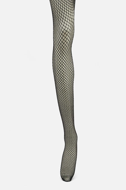 Dangerfield - Silver Glitter Fishnets - black