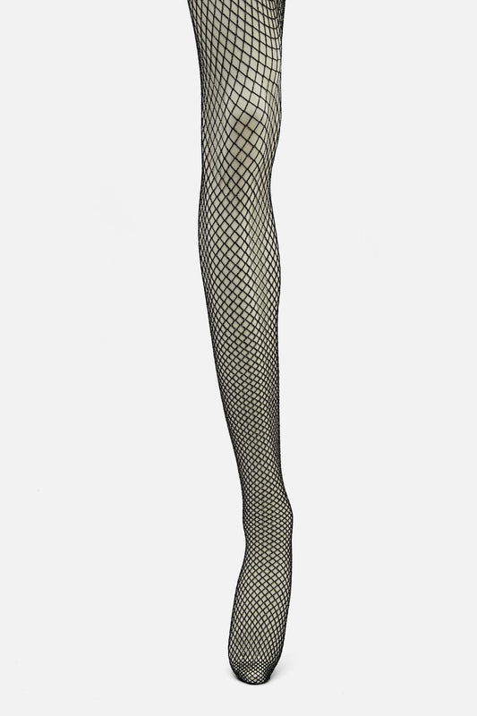 Dangerfield - Silver Glitter Fishnets - black