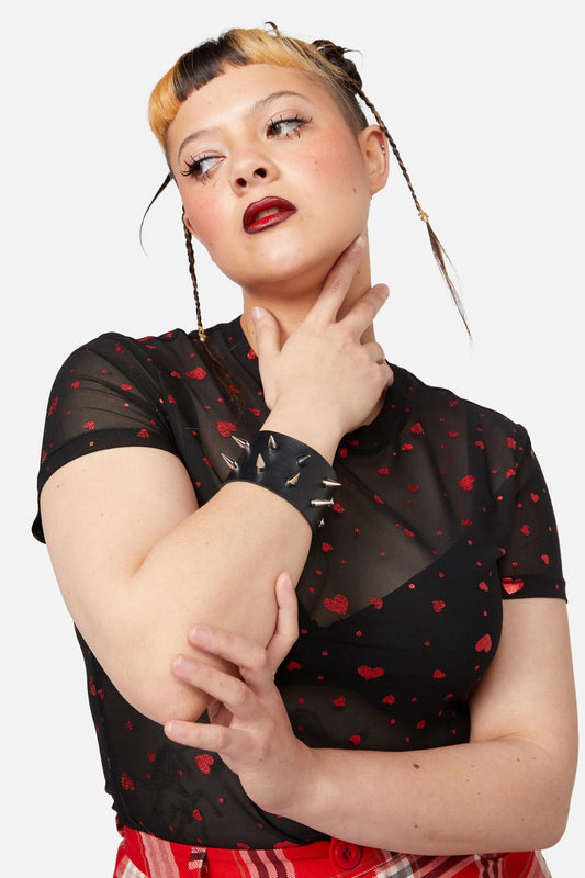 Dangerfield - Double Spike Cuff - black