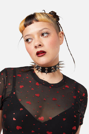Dangerfield - Double Spike Choker - black