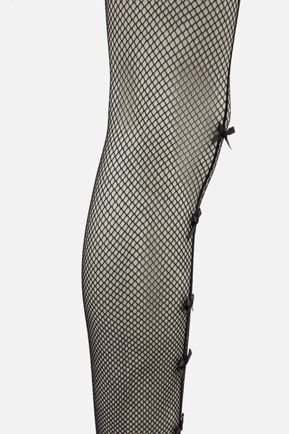Dangerfield - Bows Fishnet Tights - black