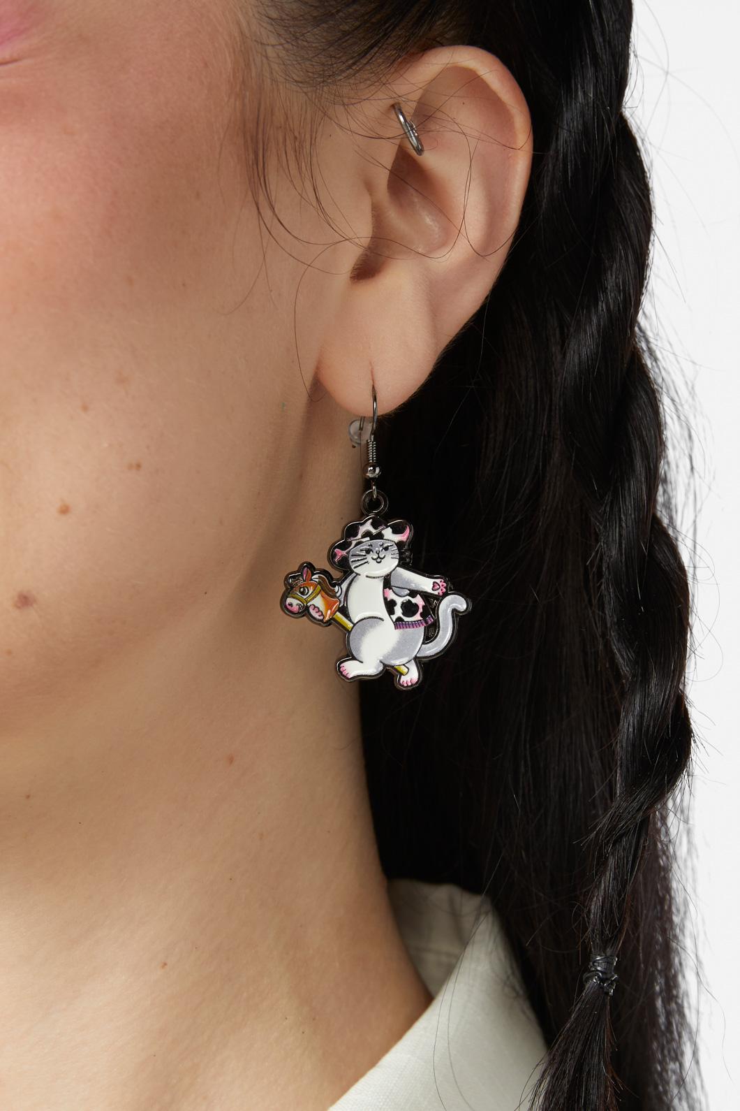 Dangerfield - Ranch Cat Earrings - multi