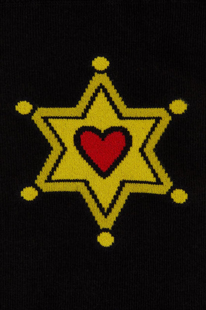 Dangerfield - Meowdy Badge Socks - black