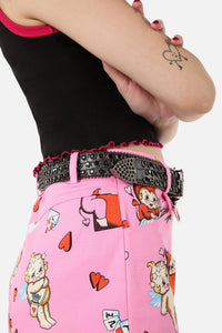 Dangerfield - Sparkle Stud Belt - black