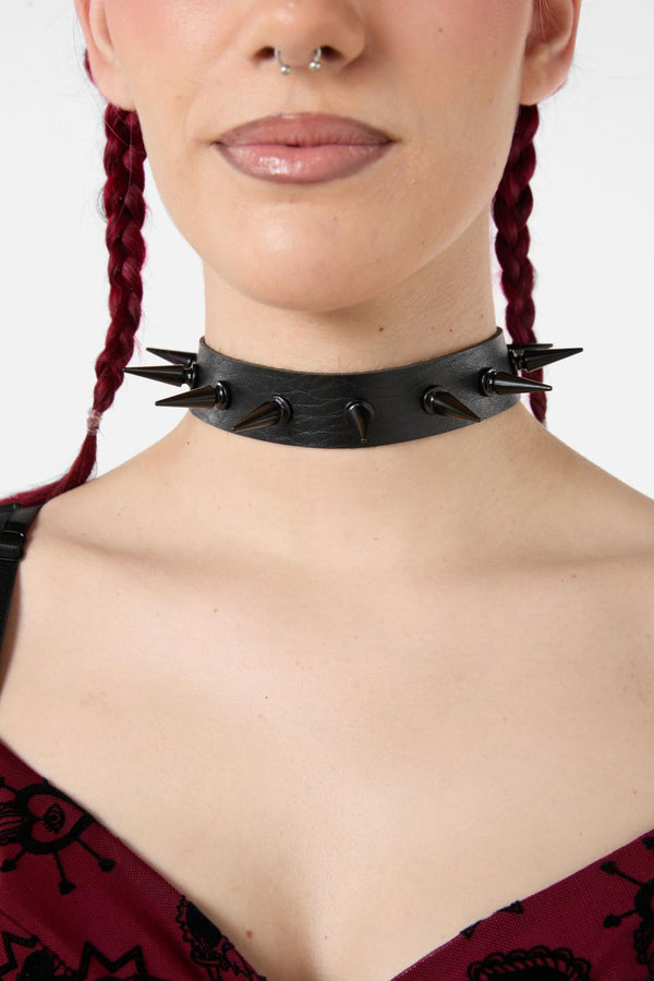 Dangerfield - Black Spike Choker - black