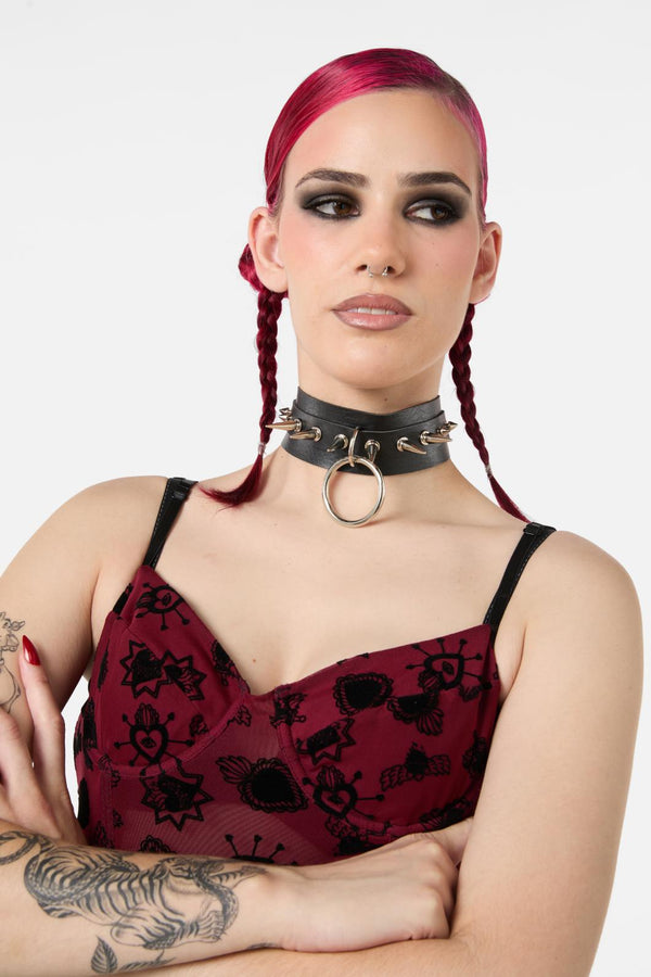 Dangerfield - Ring Spike Choker - black