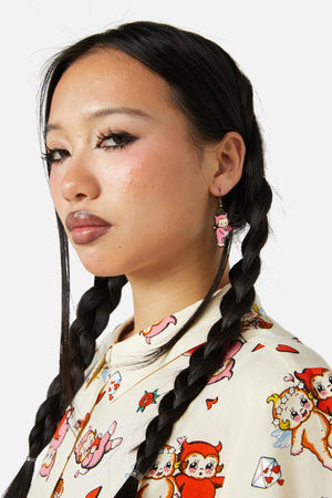 Dangerfield - Love Bird Earrings - pink