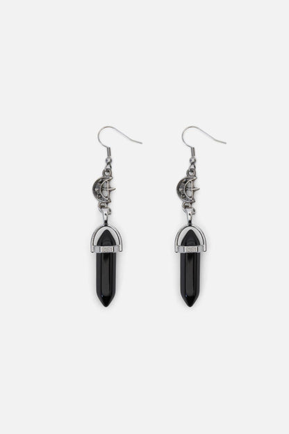 Dangerfield - Moon Crystal Earrings - silver