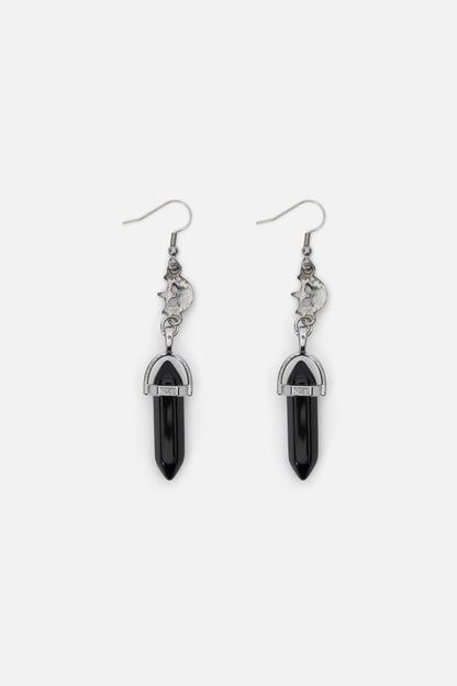 Dangerfield - Moon Crystal Earrings - silver