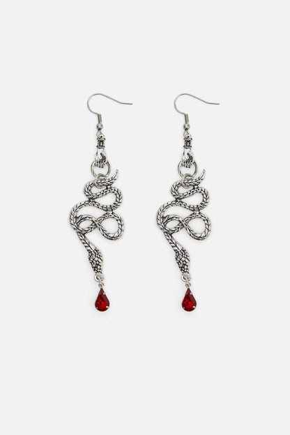 Dangerfield - Snake Crystal Earrings - silver