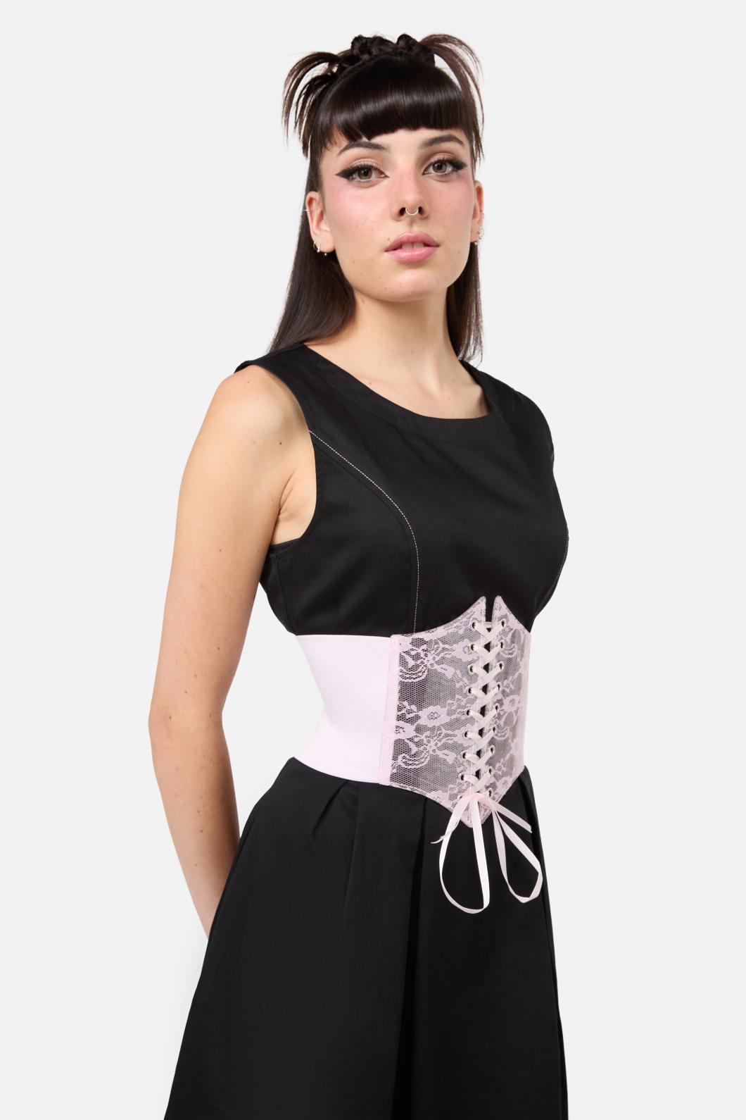 Dangerfield - Lace Corset Belt - pink