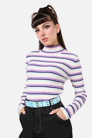 Dangerfield - Blue Eyelet Belt - blue