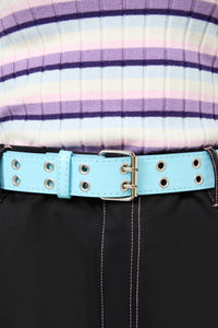 Dangerfield - Blue Eyelet Belt - blue