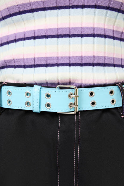Dangerfield - Blue Eyelet Belt - blue