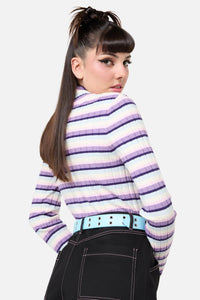 Dangerfield - Blue Eyelet Belt - blue